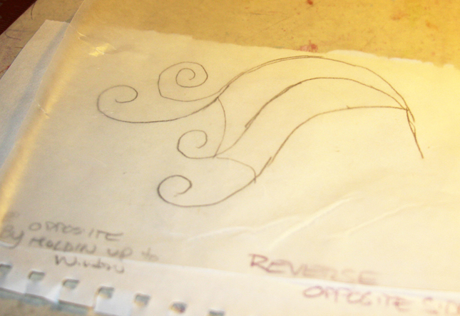 dragon wing pattern tracing paper