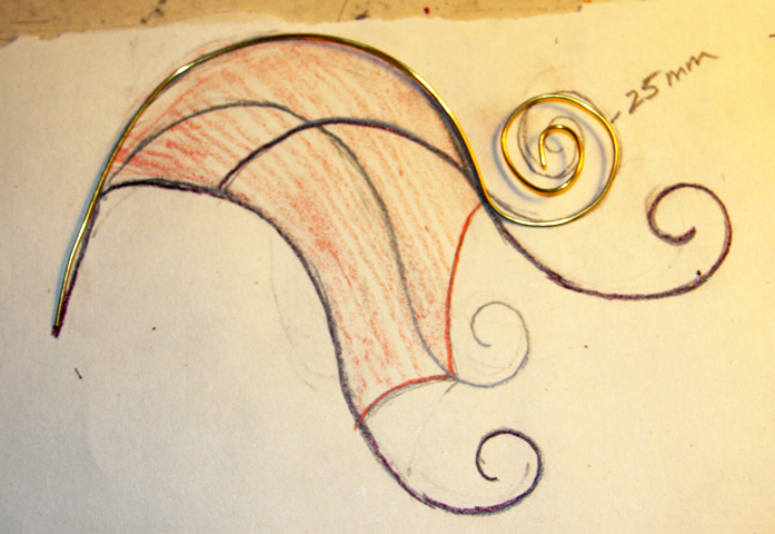 dragon wing pattern wire pieces