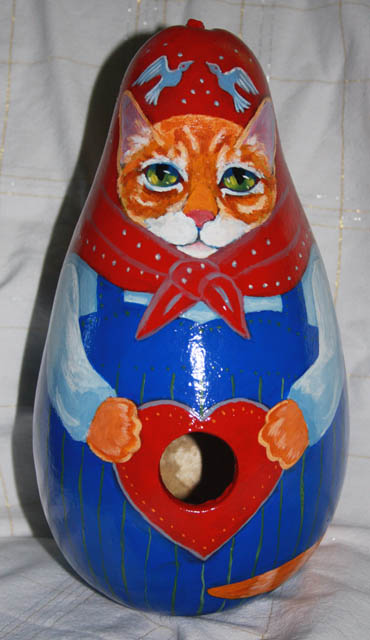 orange cat matryoshka gourd